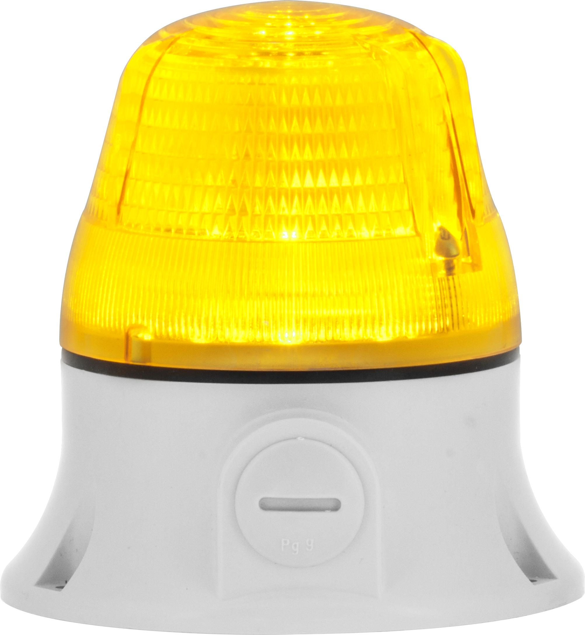 Microlamp LED :  balise LED - fixe/clignotant - jaune - IP54 - 12/24vacdc