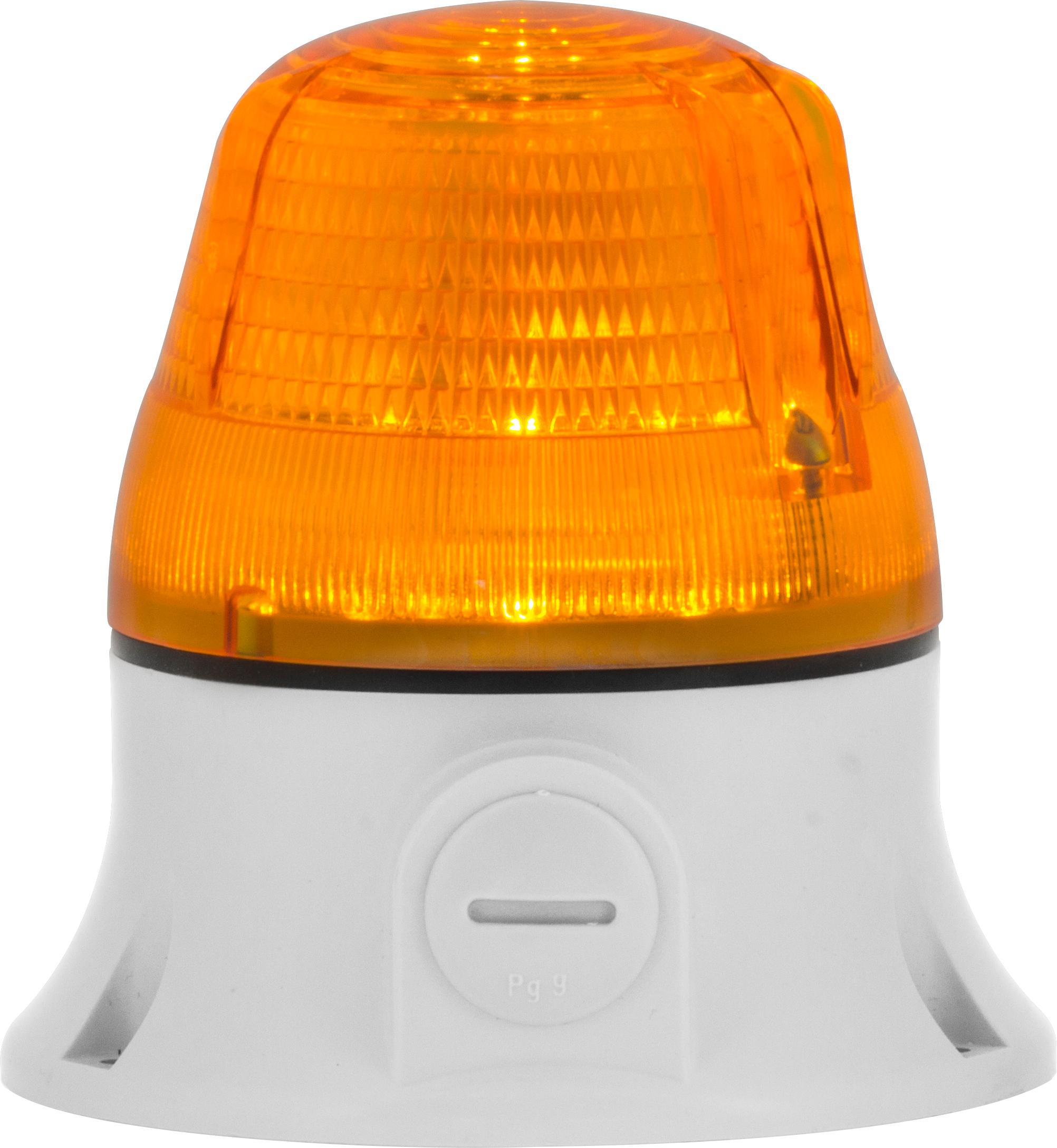 Microlamp LED : balise LED - fixe/clignotant - orange - IP54 - 48vacdc