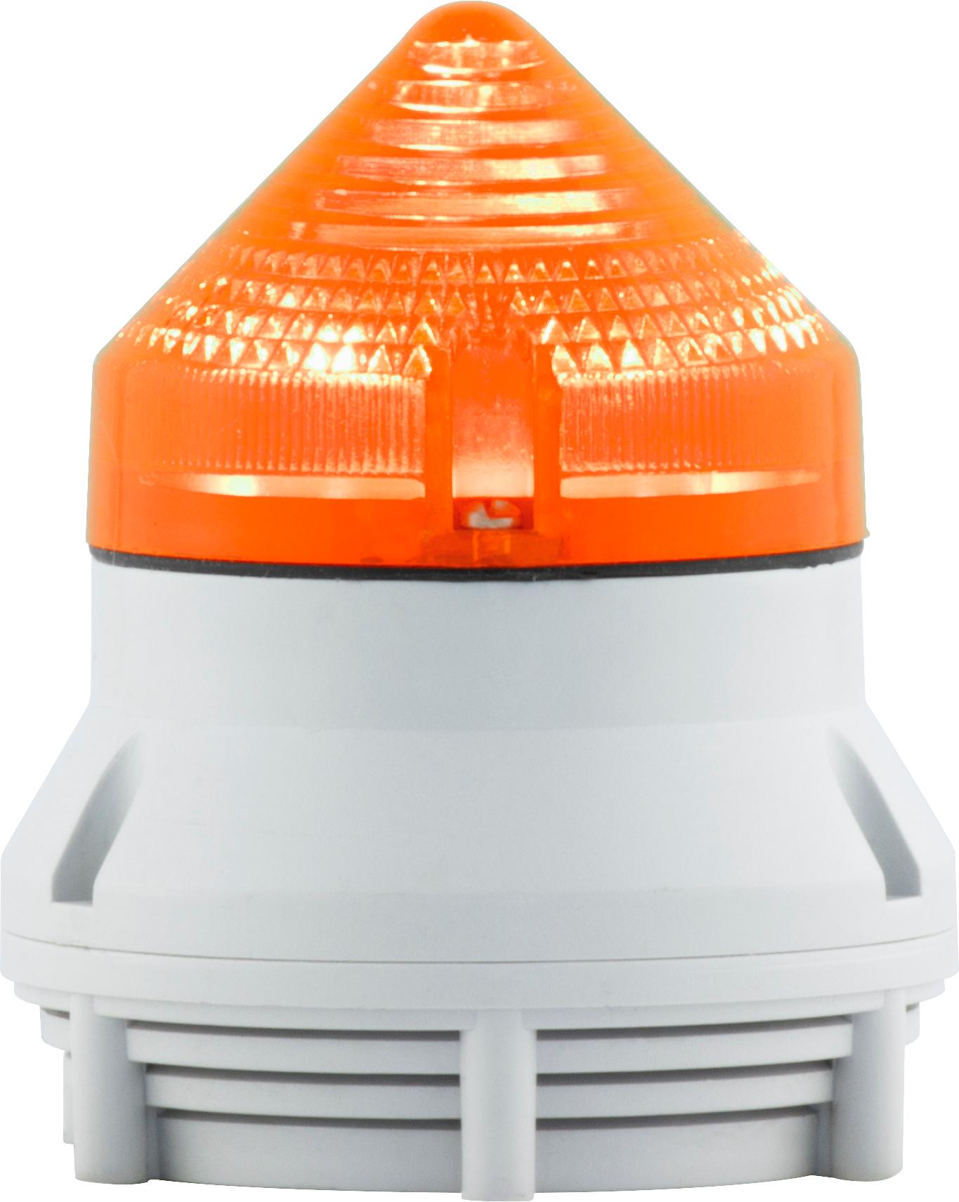 Acoustique orange fixe/clignotant son continu/pulsé 68db IP30  diam 60mm