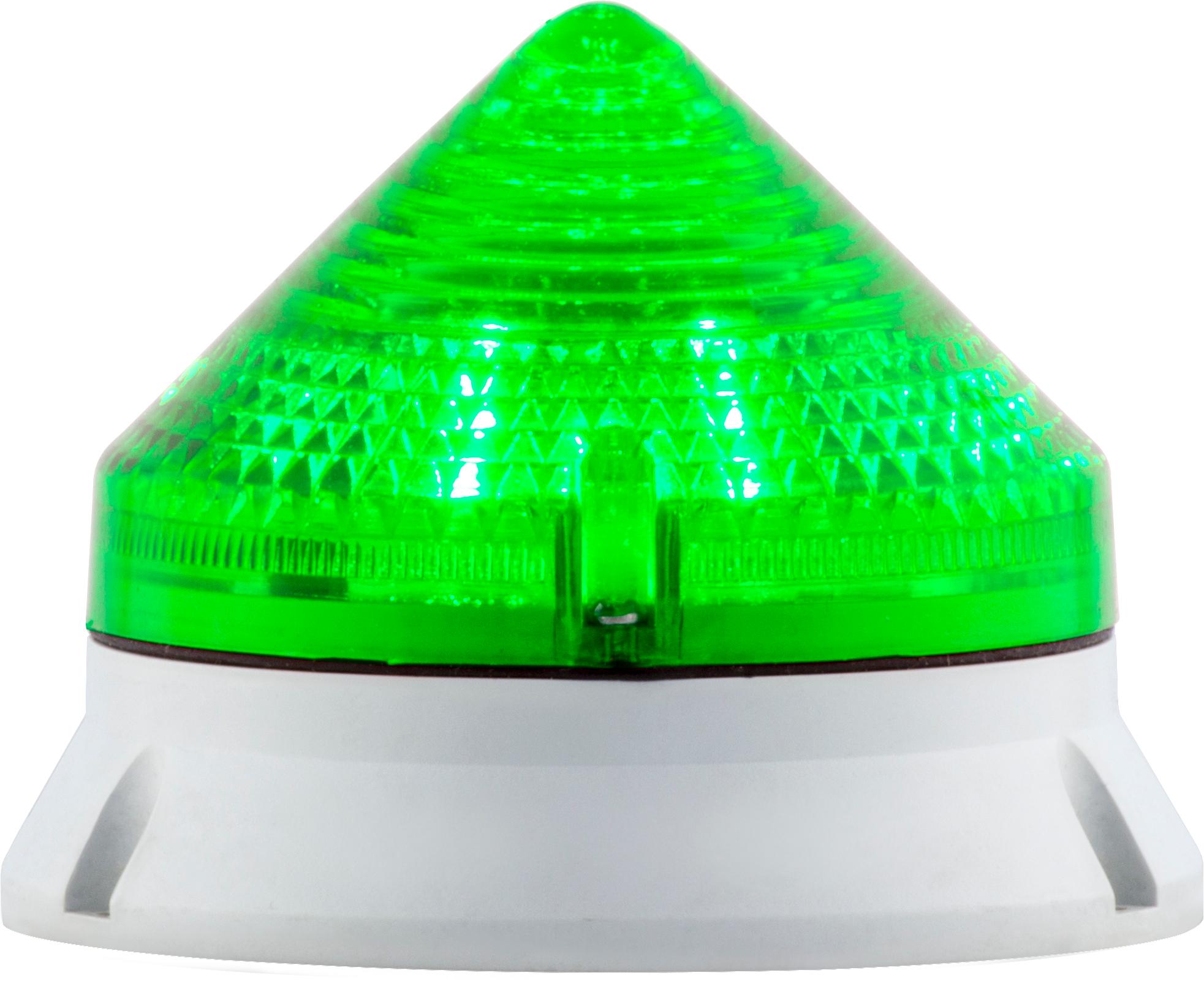 CTL900 LED vert, feu fixe/clignotant, IP54, V90/240AC, diamètre 90mm, base grise