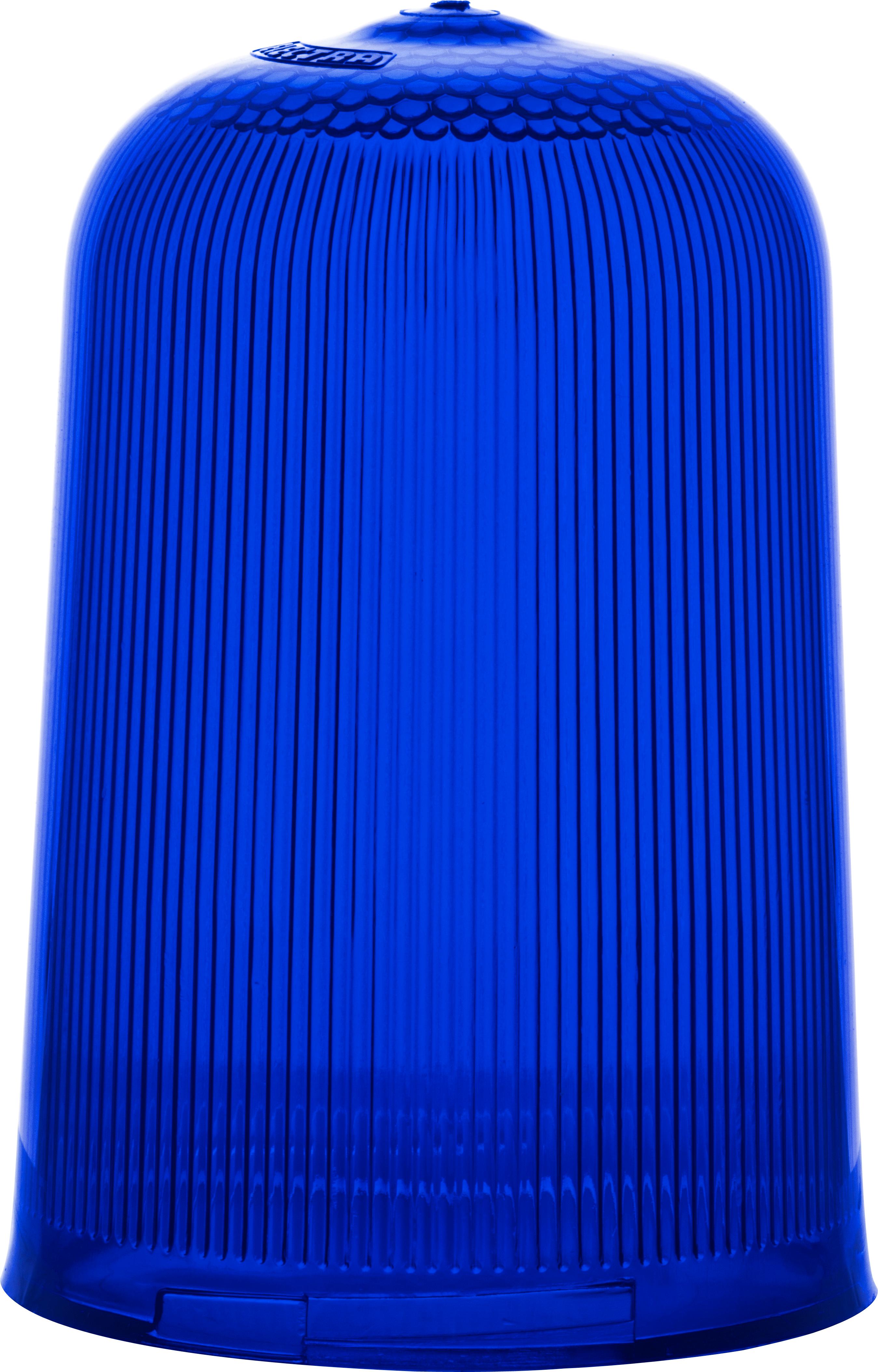 Dôme strié bleu pour feu Rotallarm