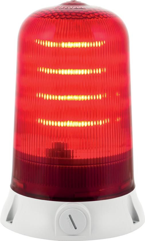 Rotallarm s LED :  feu rouge  - fixe/clignotant/tournant - IP65 - v12/24acdc
