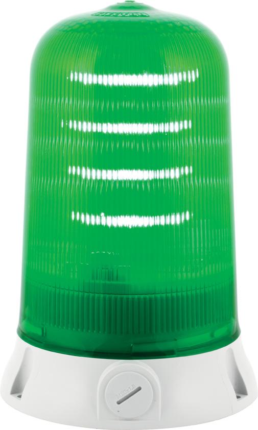Rotallarm s LED :  feu vert  - fixe/clignotant/tournant - IP65 - v12/24acdc