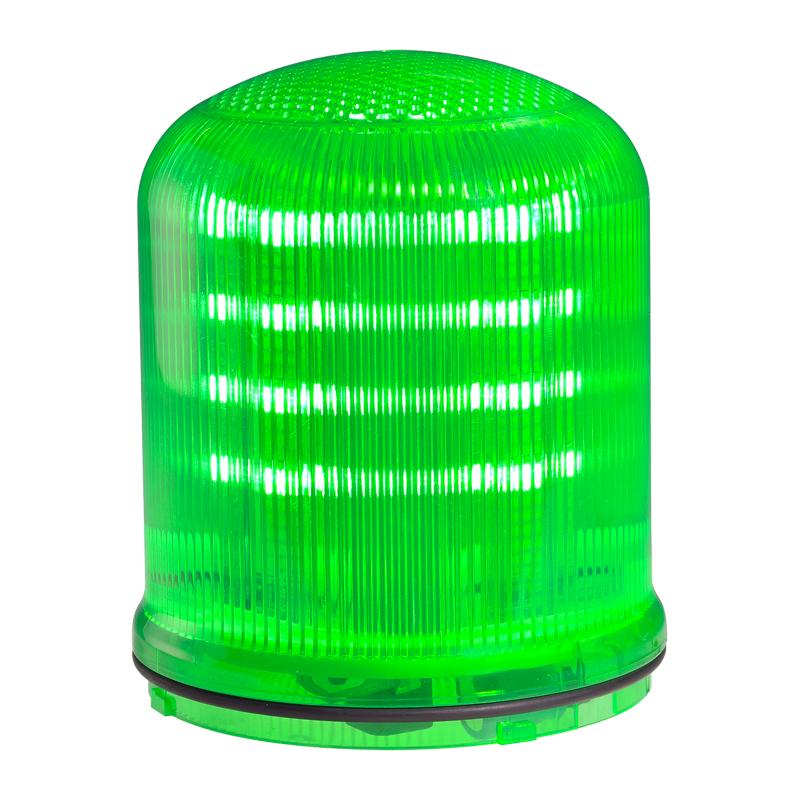 Mline : feu LED vert - fixe/clignotant/tournant- IP66 - lentille transparente