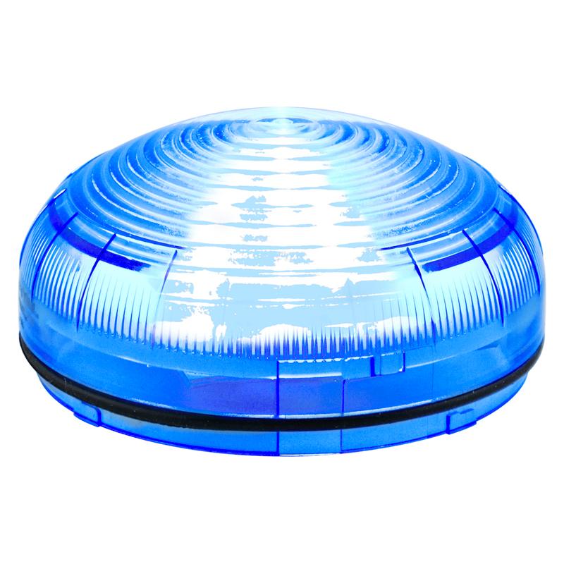 Mline : feu LED bleu - fixe/clignotant/stroboscopique - lentille striée - IP66