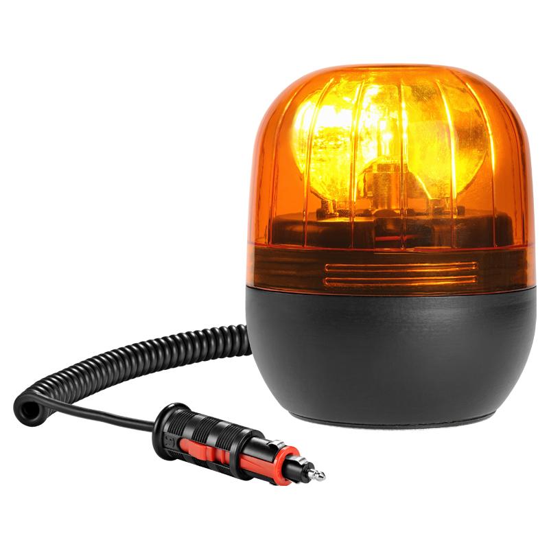 Feu orange avec ampoule halogène, effet lumineux tournant, base magnétique