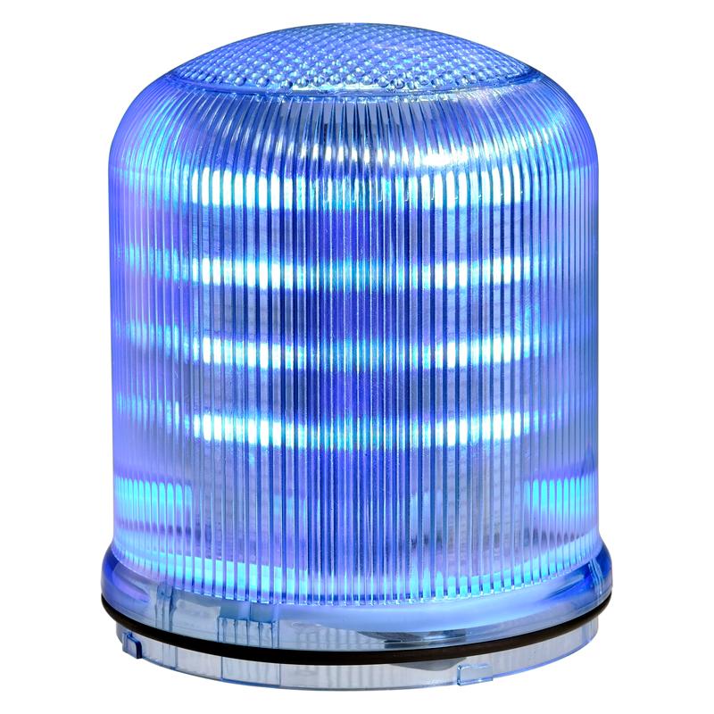 Mline : feu LED bleu - fixe/clignotant/tournant- IP66 - lentille colorée