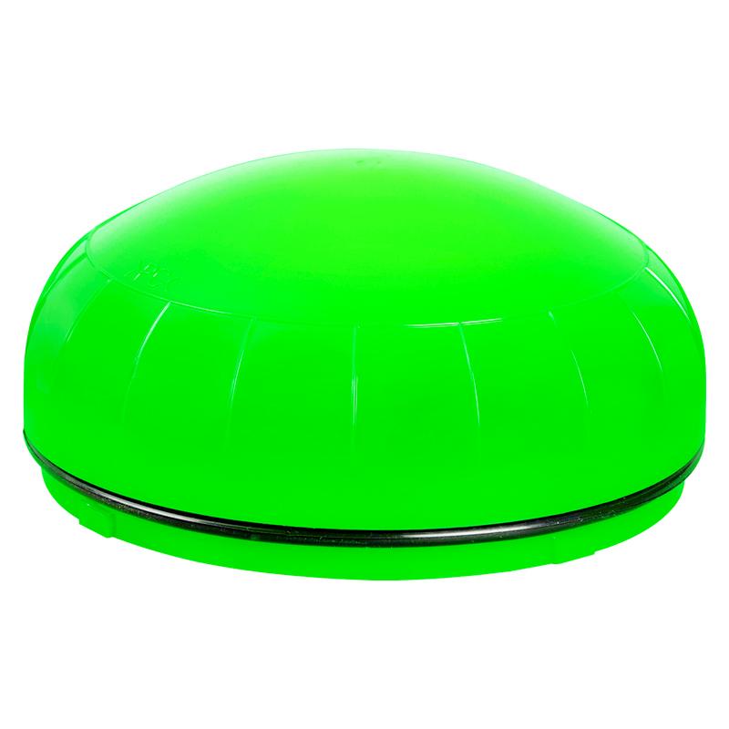 Dispositif lumineux à led vert, lumière fixe, lentille opaline, IP66