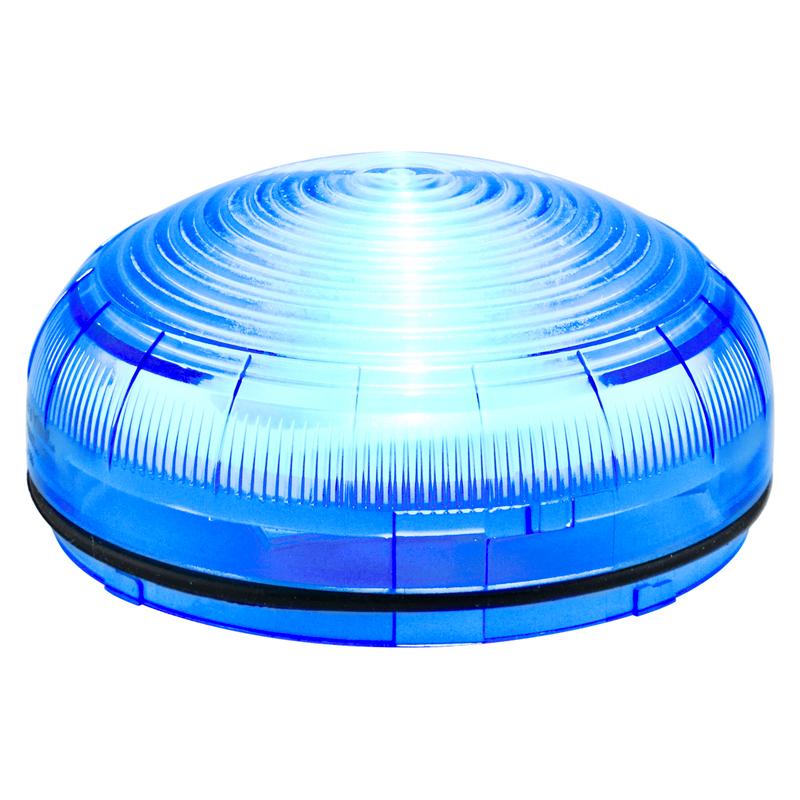 Dispositif lumineux à led bleu, lumière fixe, lentille de fresnel, IP66