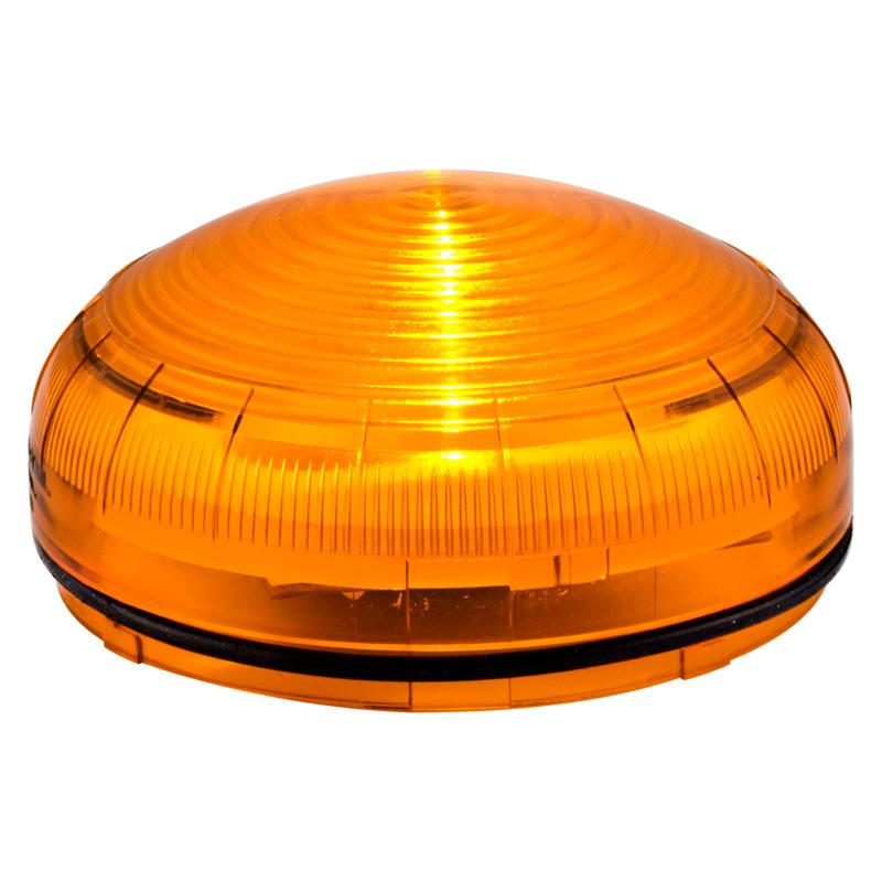 Mline : feu LED org - fixe/clignotant/stroboscopique - lentille striée - IP66