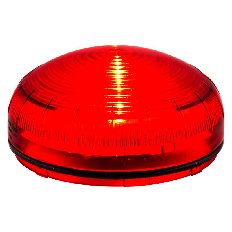 Dispositif lumineux à led rouge, lumière fixe, lentille de fresnel, IP66