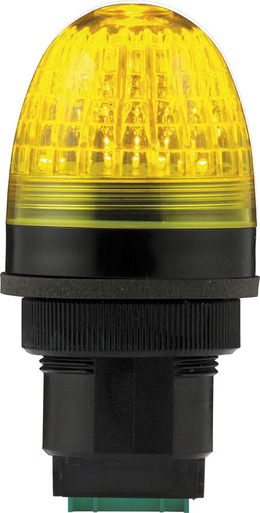 P40 S jaune, feu LED multifonctionnel, lumière fixe, IP66, V90/240AC, base noire