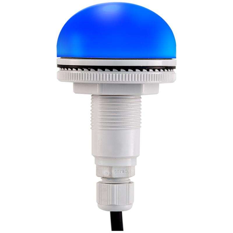 Feu led encastrable P50 S bleu 12/24VCACC IP66 miltifonction presse-étoupe M12