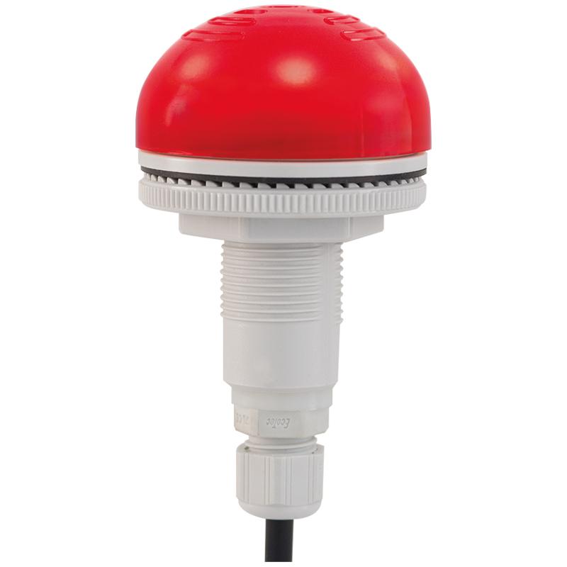 buzzer lumineux encastrable P50 A LED 92dB rouge 12/24VCACC IP65 P-E M12