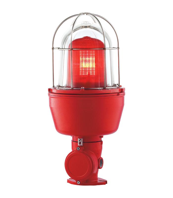 Feu avec ampoule à incandescence rouge, zone 1/2/21/22, IP66, lumière fixe