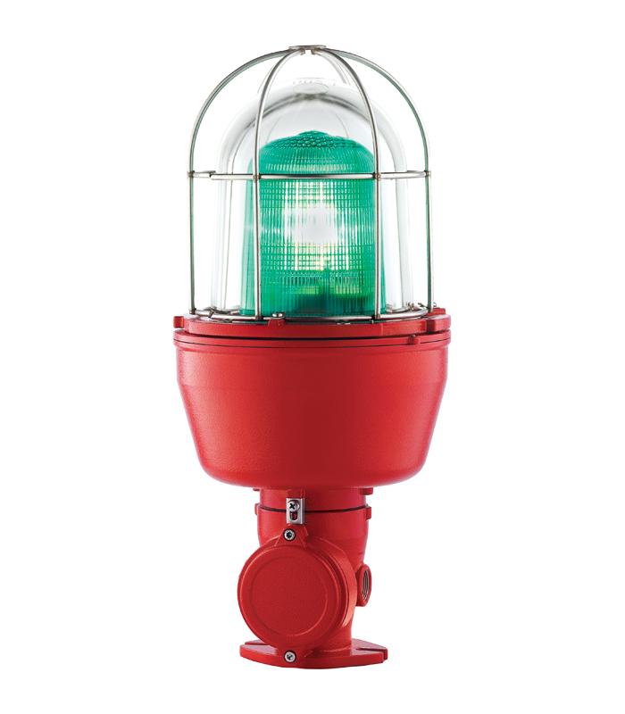 Feu avec ampoule à incandescence vert, zone 1/2/21/22, IP66, lumière fixe