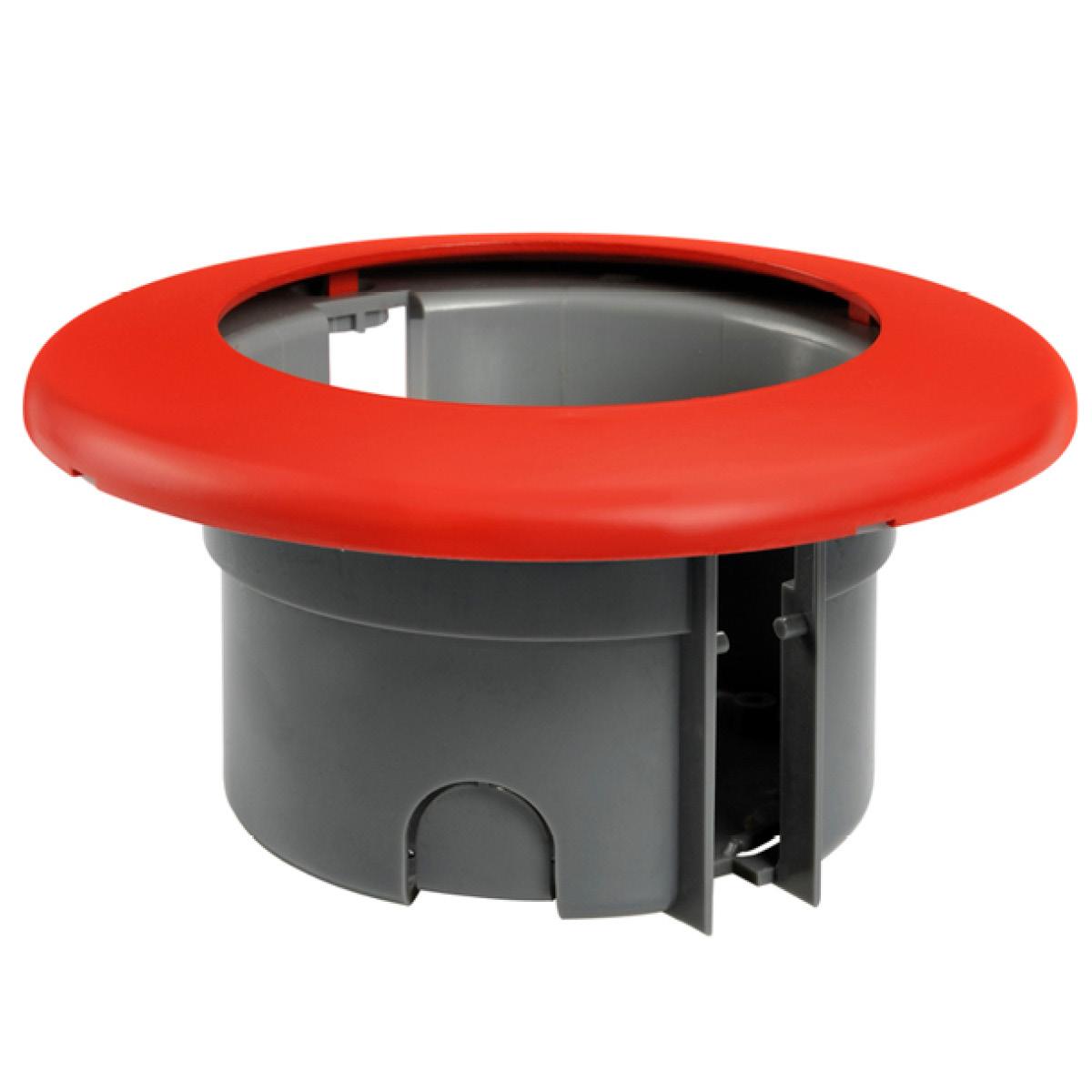 MLINE : Base à encastrer montage faux-plafond rouge  V12/24 ACDC