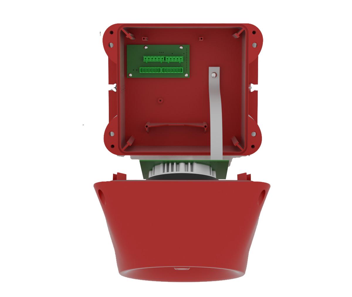 SE120dB sirène électronique 120dB, 100-240VAC, rouge, 64 sons, IP66-69K