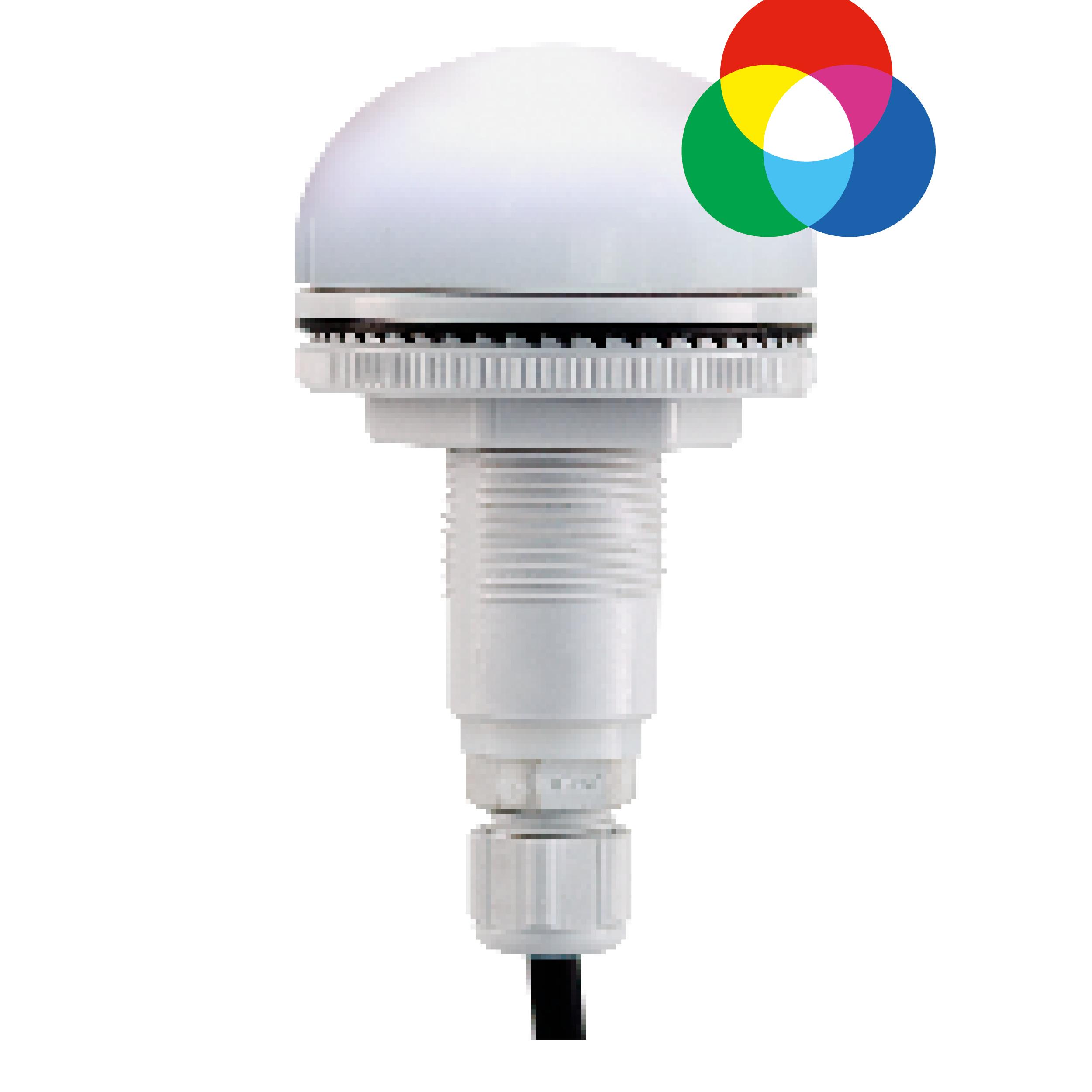 feu multicolore led encastrable P50 RGB 12/24VCACC IP66 presse-étoupe M12