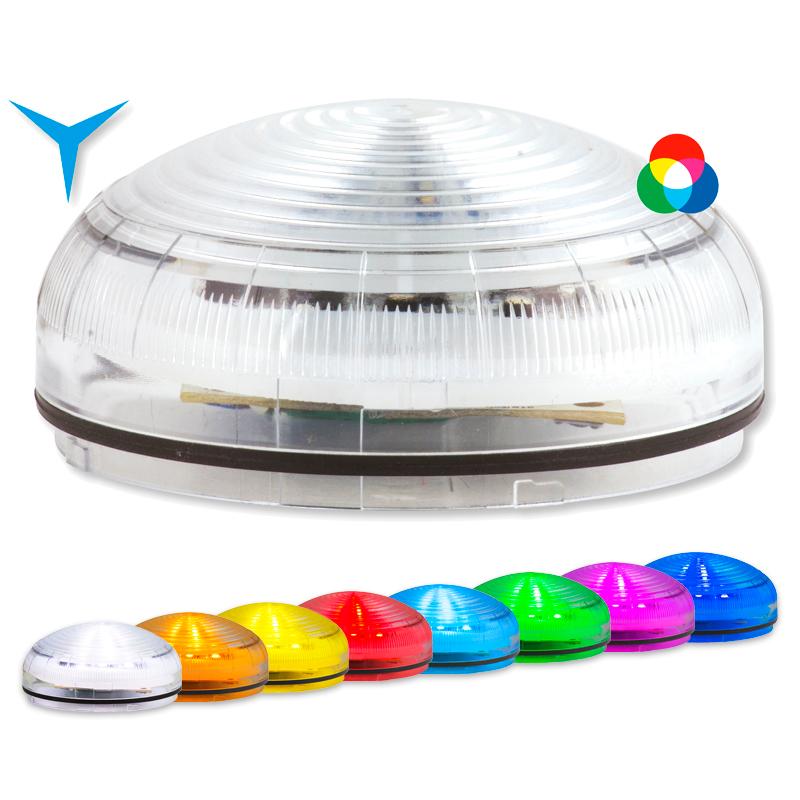 Mline : feu LED multicolore RGB - 5 effets lumineux - IP55 - lentille striée